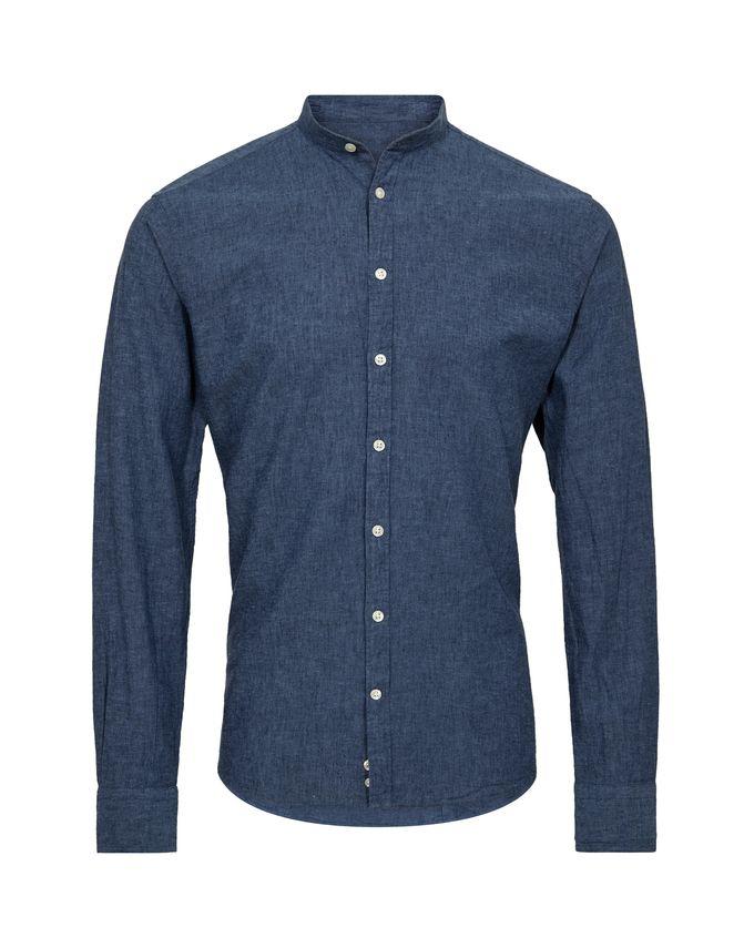 China Collar Linen L S Shirt fra Gino Marcello