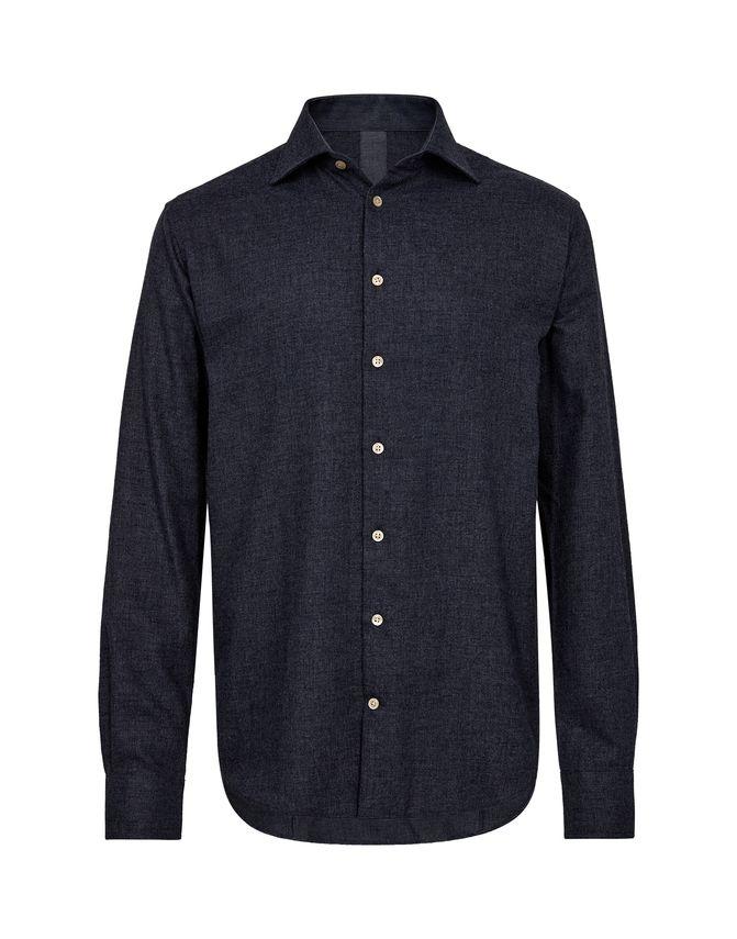 Modern Fit L S Shirt Brushed fra Gino Marcello