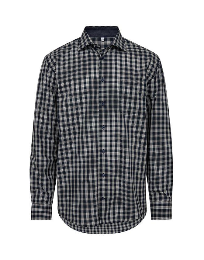 L S Shirt Regular Fitting fra Black Blue