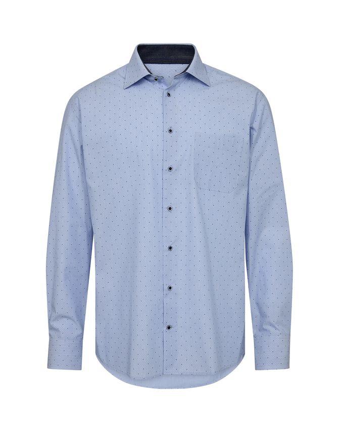 L S Shirt Regular Fitting fra Black Blue