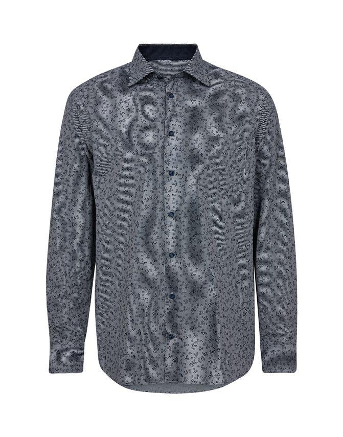 L S Shirt Regular Fitting fra Black Blue