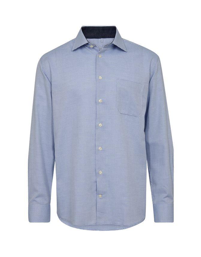 L S Shirt Regular Fitting fra Black Blue