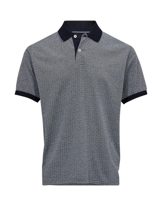 Aop Polo Regular Fit fra Black Blue