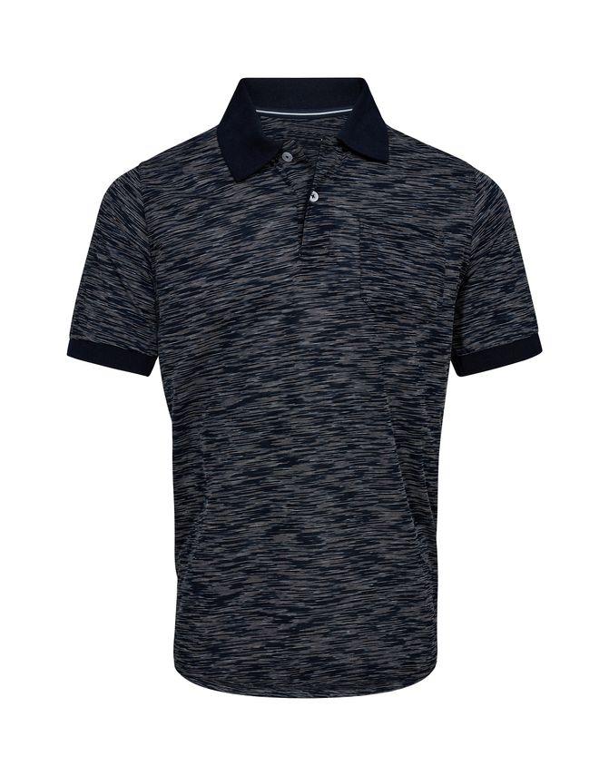 Spacedyed Polo Regular Fit fra Black Blue