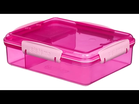 Snack Attack Madkasse 975ml Rosa fra Sistema