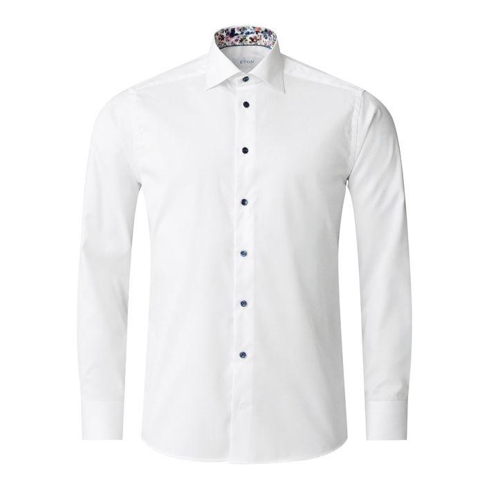 Floral Effect Signature Twill Shirt fra Eton