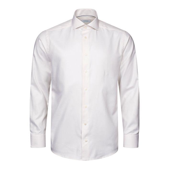 Melange Semi Solid Fine Twill Shirt fra Eton