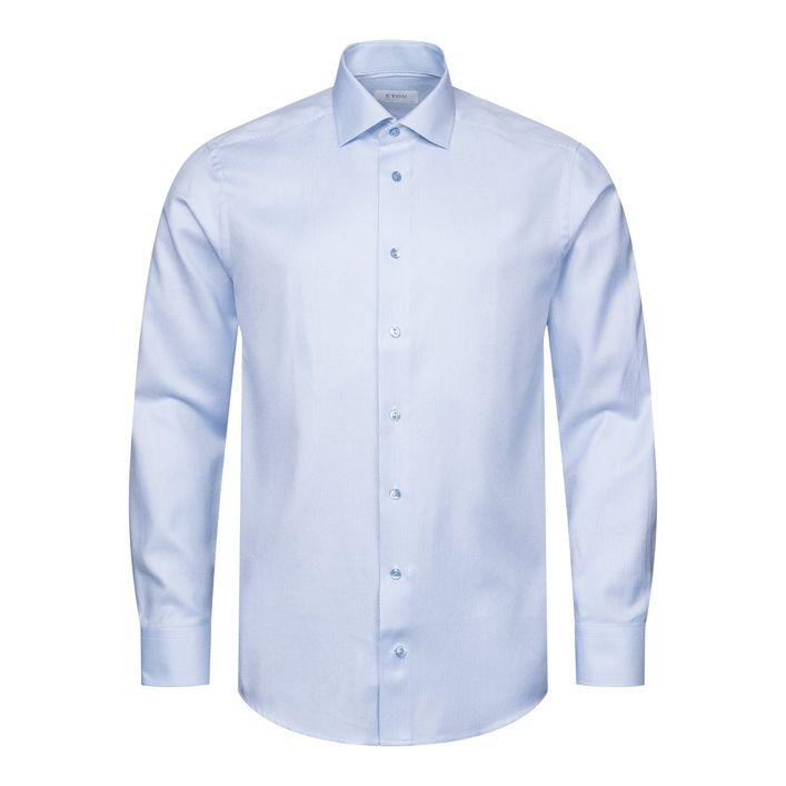 Semi Solid Signature Twill Shirt fra Eton