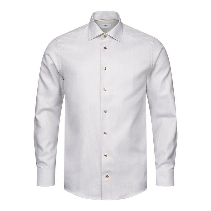 Semi Solid Signature Twill Shirt fra Eton