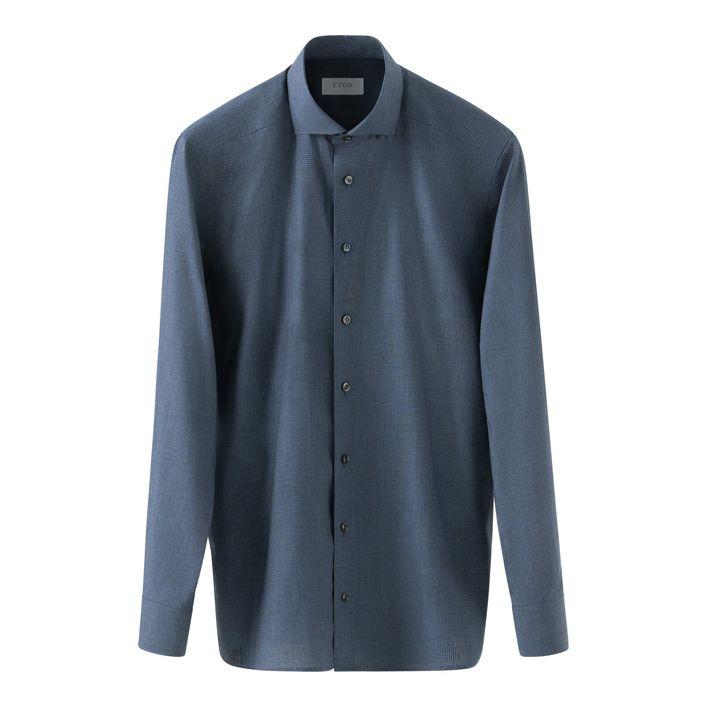 Houndstooth Wrinkle Free Flannel Shirt fra Eton