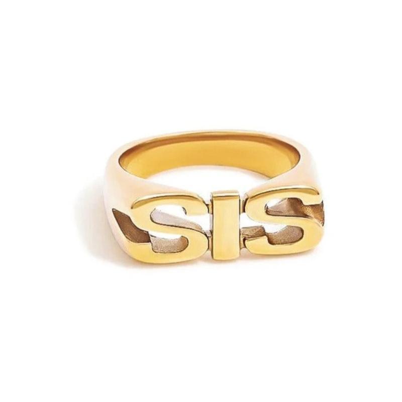 Sis Ring 18k Guldbelagt R049   Guld fra Muun Studios