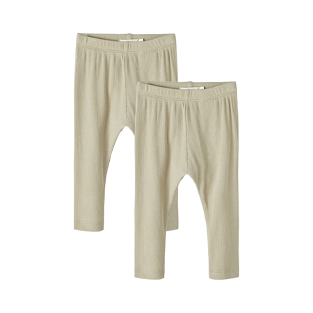 2 Pak Leggings Gago Moss Gray fra Lil Atelier