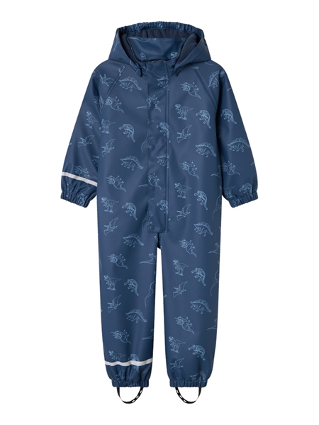 Regndragt Dino Dark Denim fra Name It