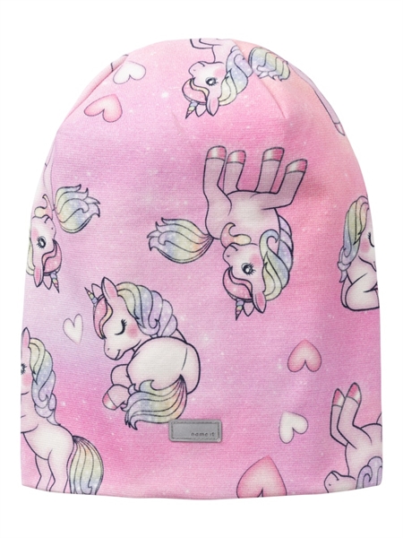 Beanie Hue Moppy Pink Lavender fra Name It