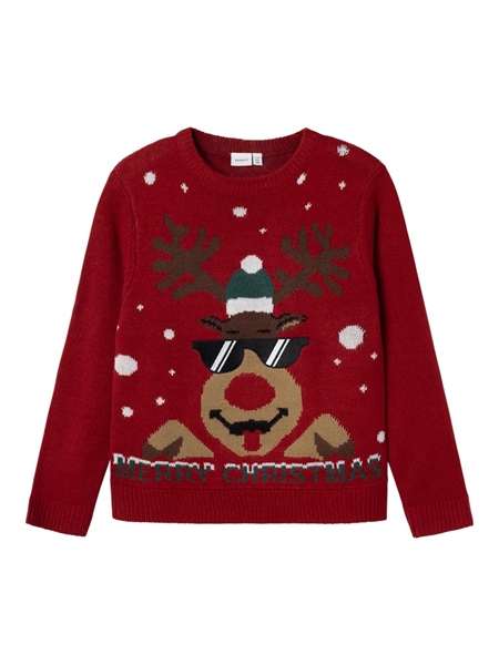 Jule Sweater Rajulle Jester Red fra Name It