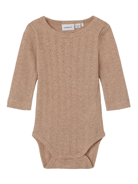 Langærmet Glimmer Body Ohusa Oxford Tan fra Name It
