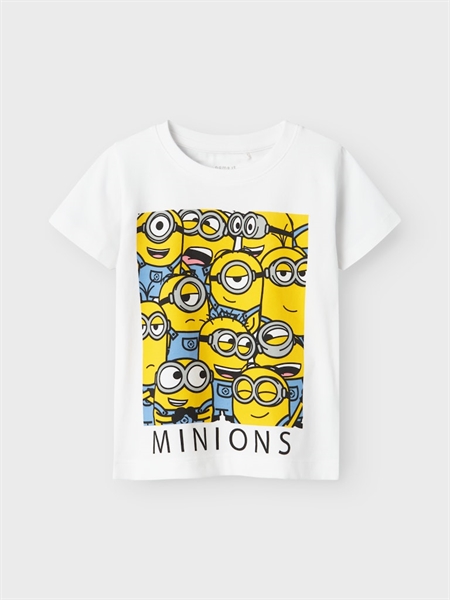 Minions T Shirt Jule Bright White Squard fra Name It