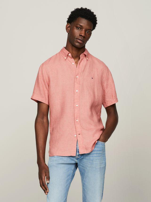 Pigment Dyed Linen Rf Shirt S S fra Tommy Hilfiger