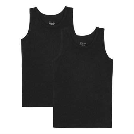 2 Pak Tanktops Midnat Sort fra Birkholm