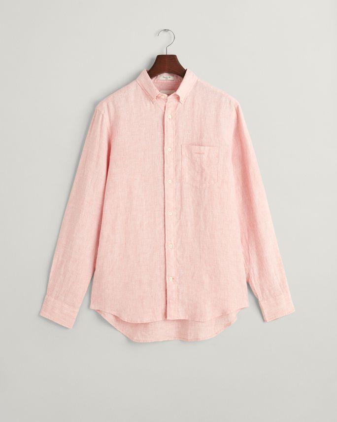 Reg Linen Stripe Shirt fra Gant