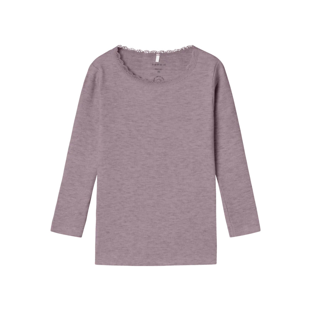 Modal Blonde Bluse Kab Elderberry Melange fra Name It