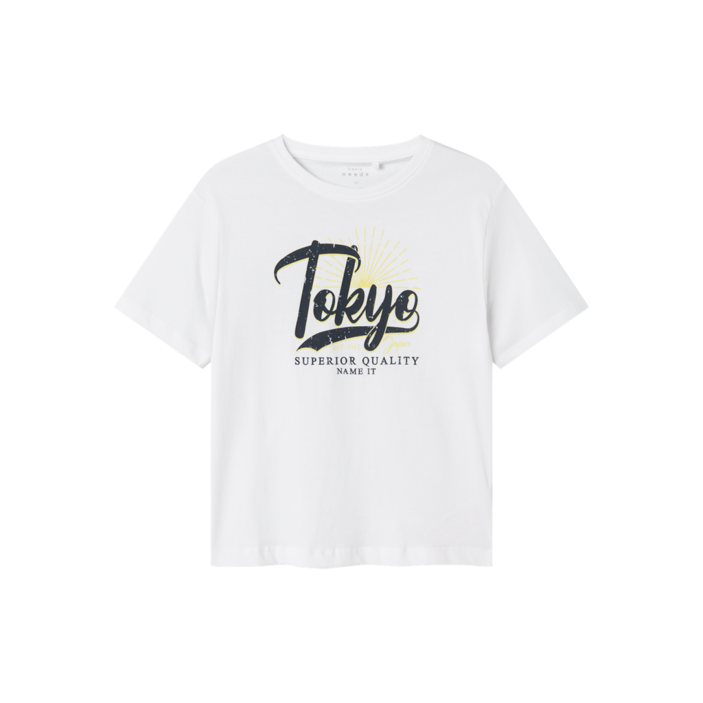 T Shirt Vilogo Bright White Tokyo fra Name It