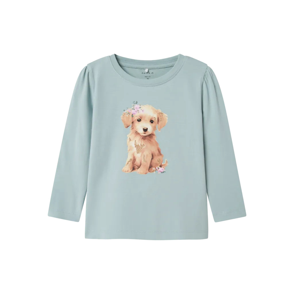 Langærmet Bluse Ramoni Gray Mist fra Name It