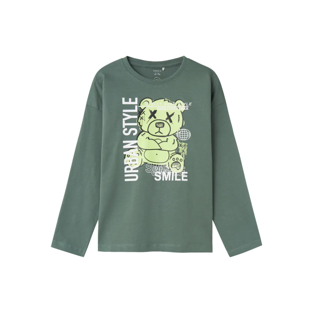 Langærmet Bluse Sommo Dark Forest fra Name It
