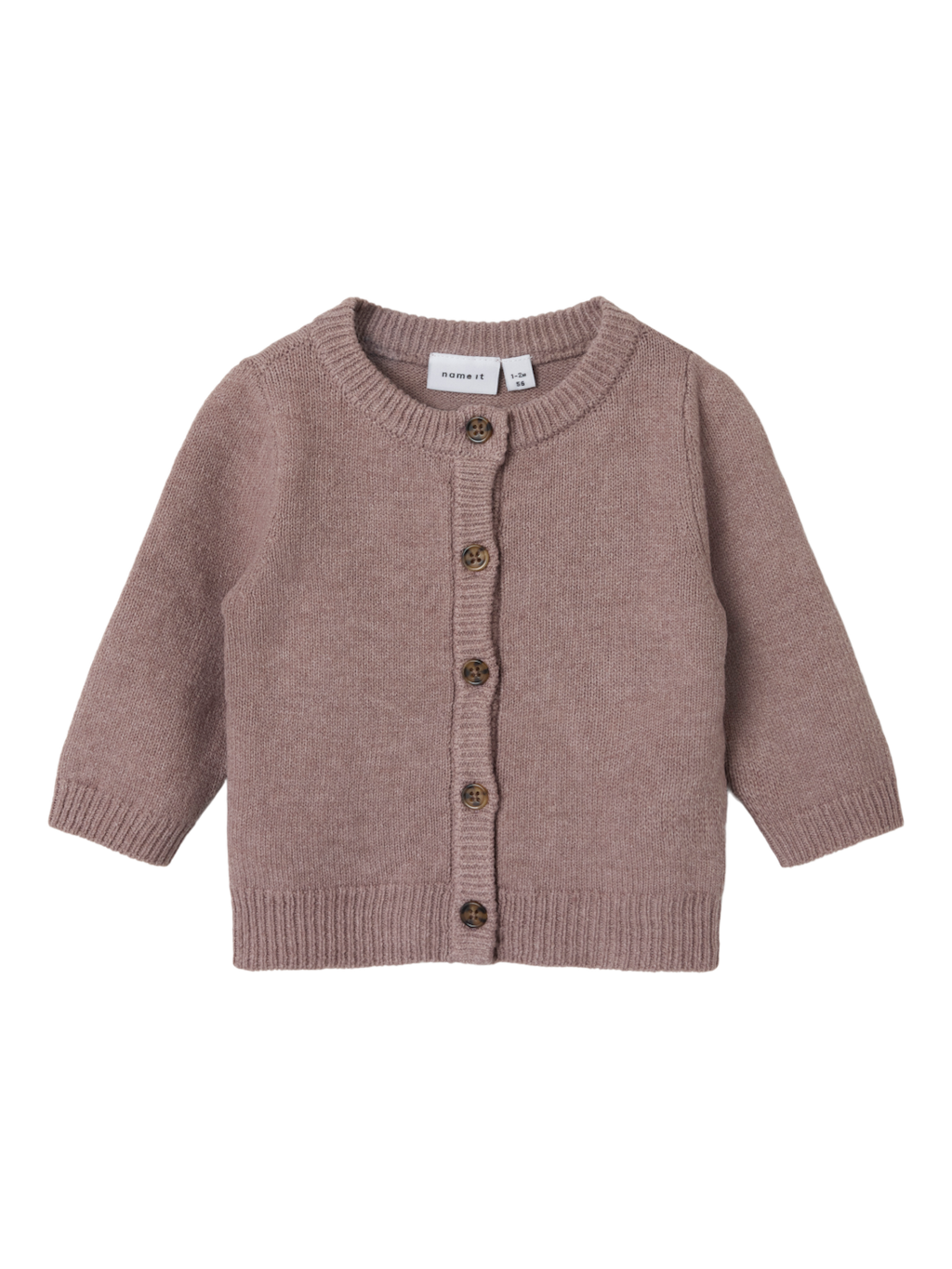 Strik Cardigan Olasine Peppercorn fra Name It