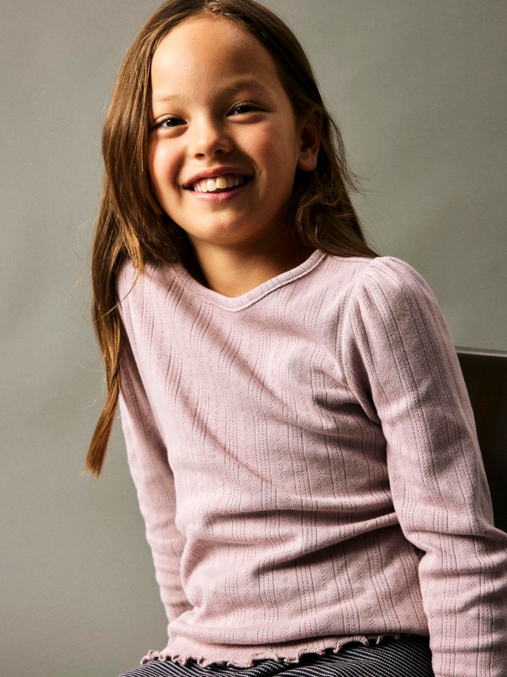 Hulmønster Bluse Omina Deauville Mauve fra Name It