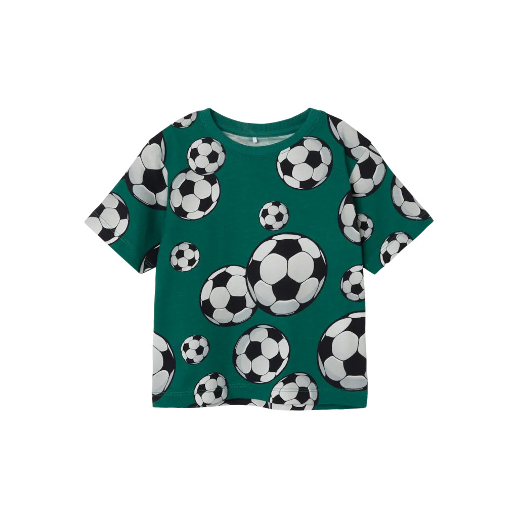 Fodbold T Shirt Kidun Antique Green fra Name It