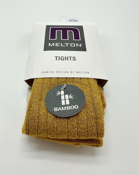 Bambus Glimmer Strømpebukser Honey Mustard fra Melton