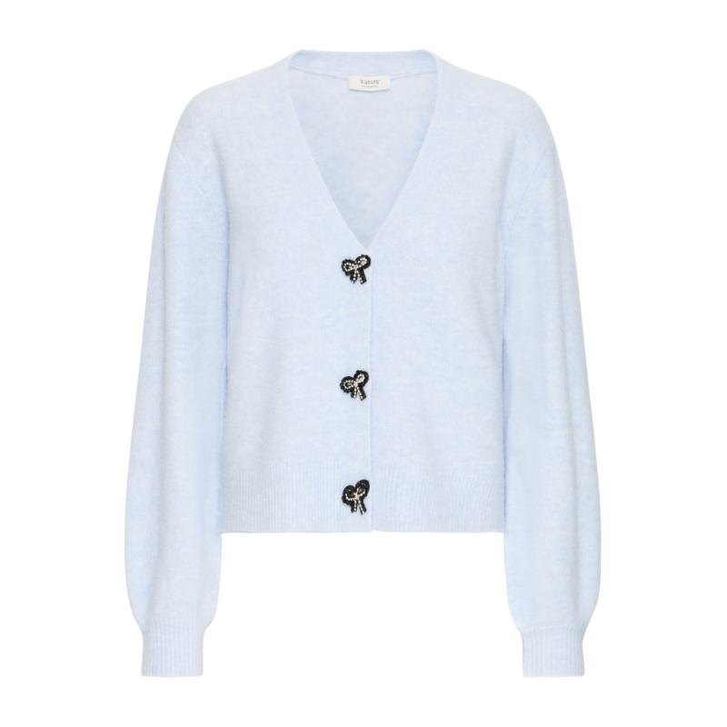 Dame Cardigan Bxomea   Cashmere Blue Melange fra B.young