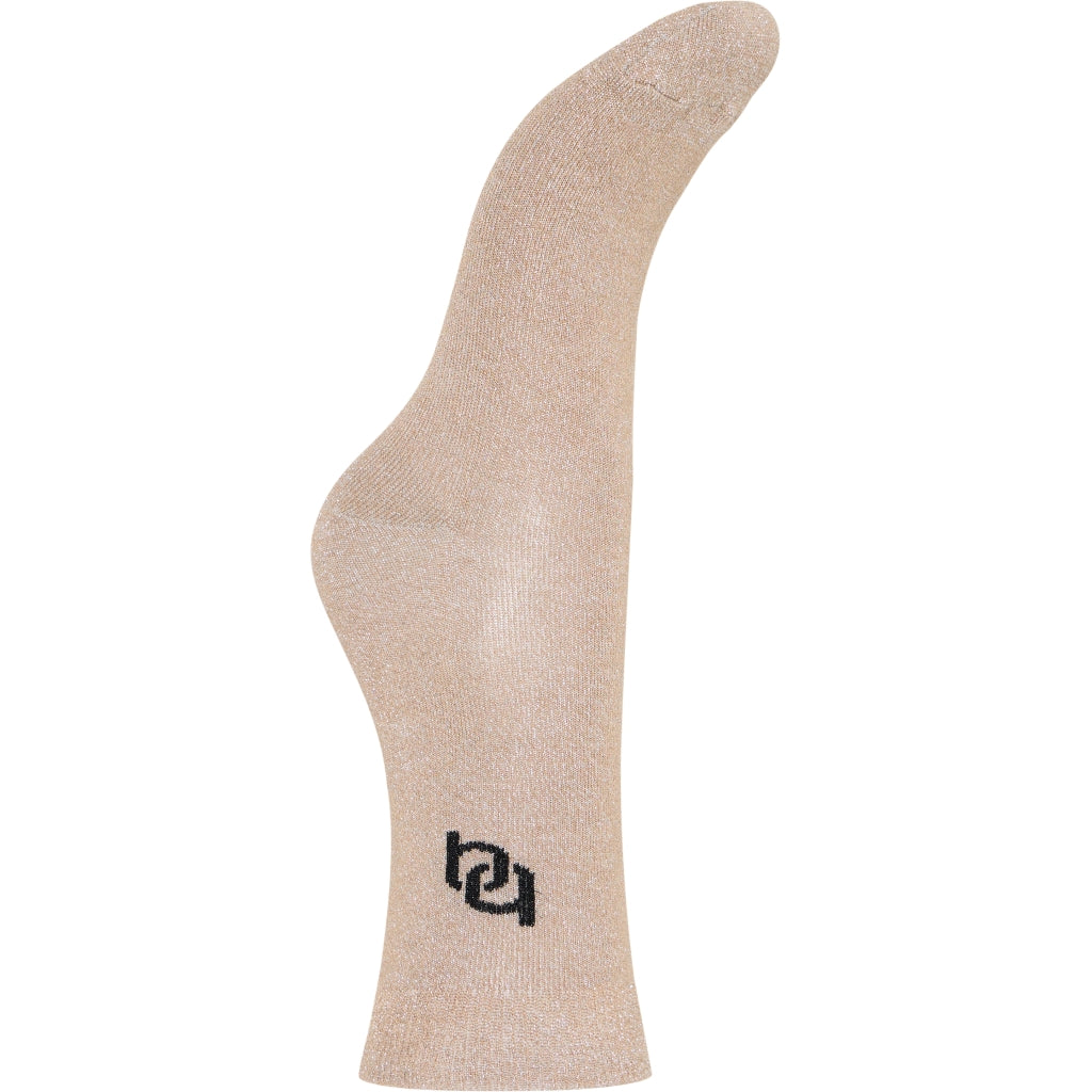 B:young Dame Strømper Bawli   Brown Logo Sock fra B.young