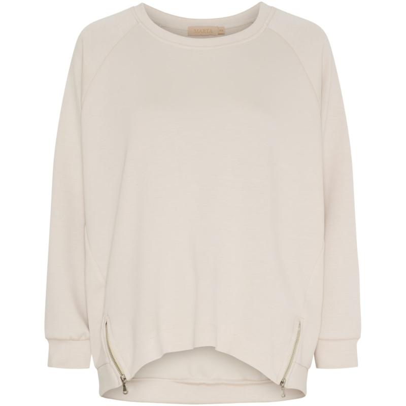 Dame Sweatshirt Mdccerise 258026   Beige09 fra Marta Du Chateau