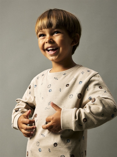 Sweatshirt Owen Plaza Taupe fra Name It