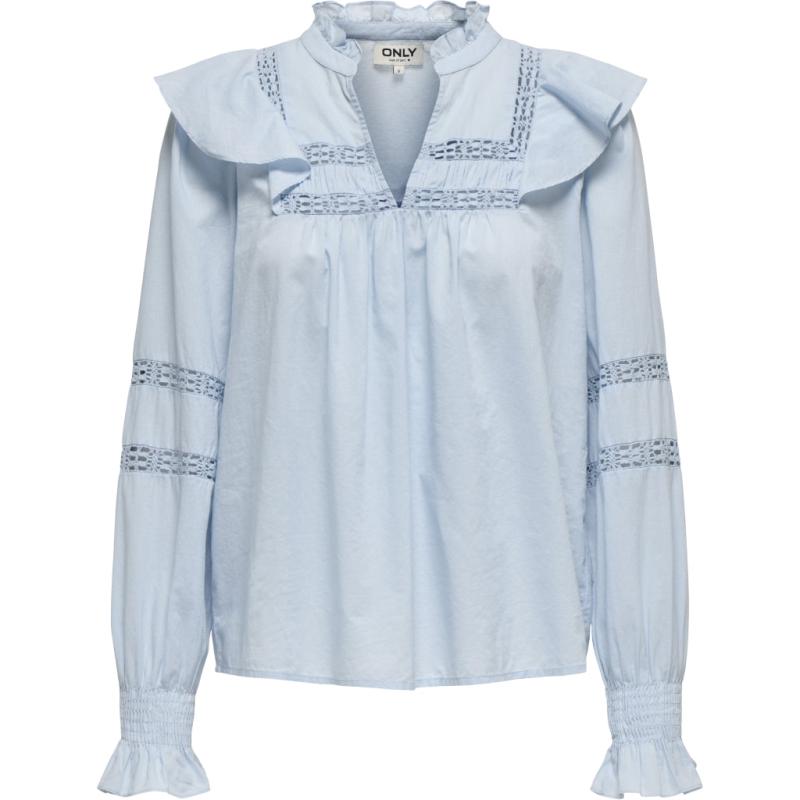 Dame Bluse Onljulia   Cashmere Blue fra Only
