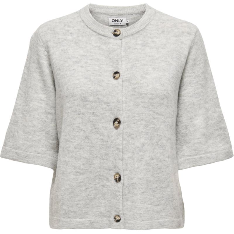 Dame Cardigan Onlcamilla   Light Grey Melange fra Only
