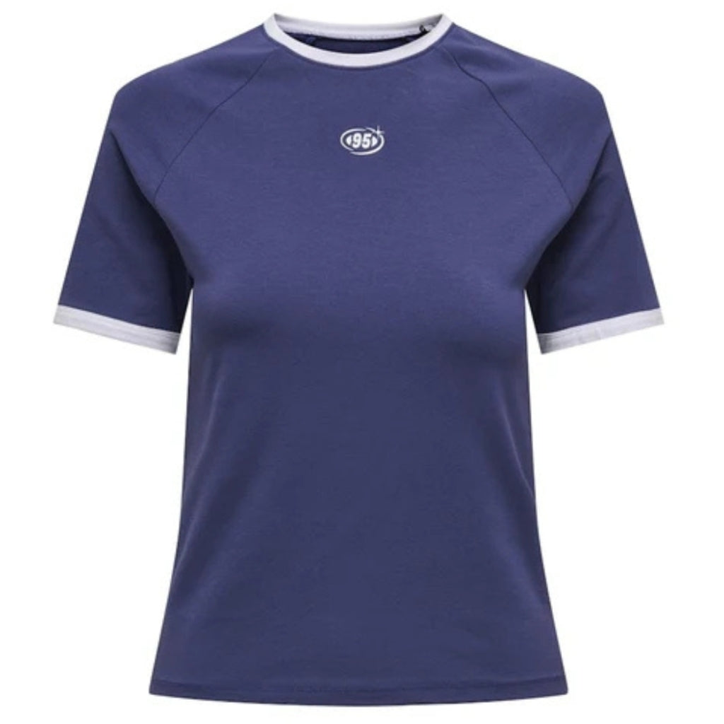Dame T Shirt Onlchoice Blue Ribbon 95 Logo fra Only