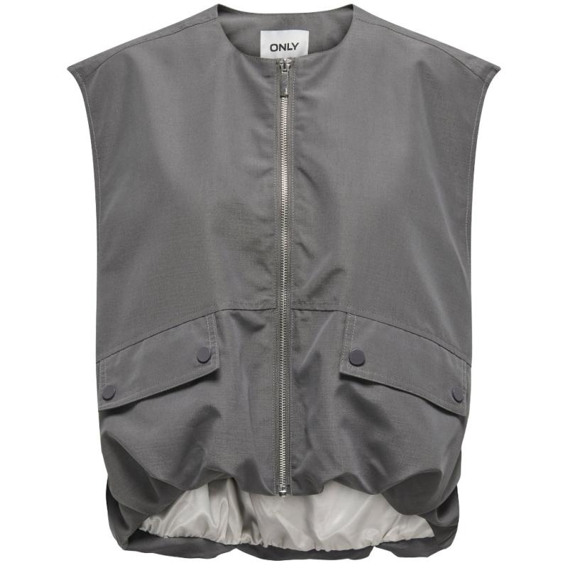 Dame Vest Onlmary   Plum Kitten Pumice Stone Lining fra Only