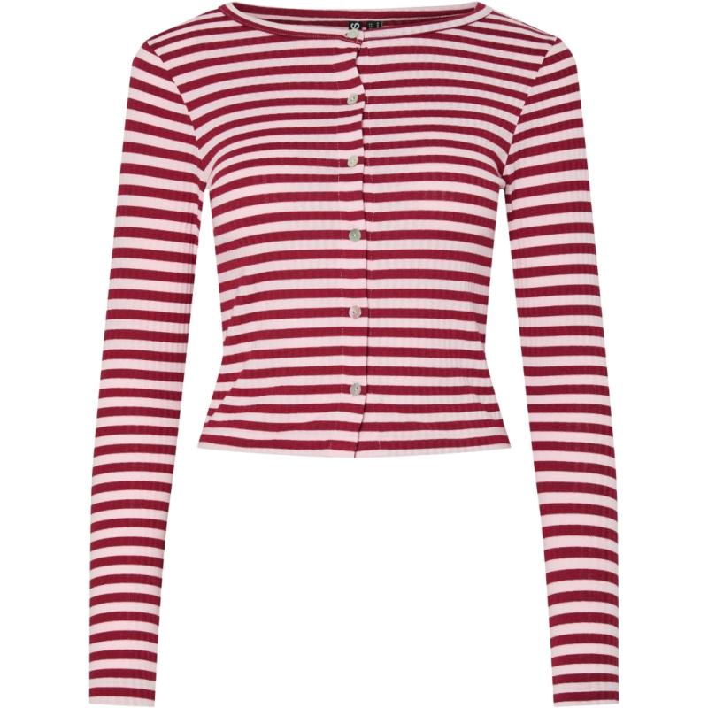Dame Cardigan Pclaya   Goji Berry Pink Tulle fra Pieces