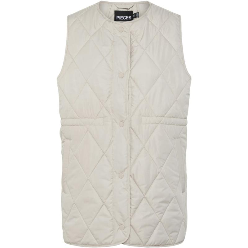Dame Vest Pcstella   Silver Gray fra Pieces