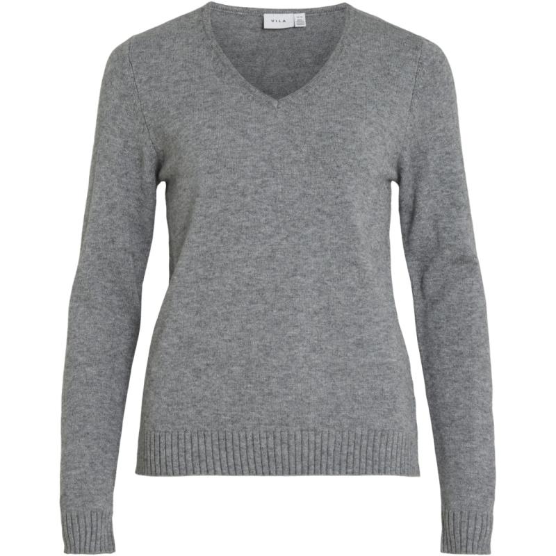 Dame Strik Viril   Medium Grey Melange fra Vila