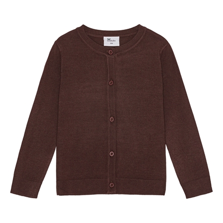 Strik Cardigan Kastanje Brun fra Birkholm