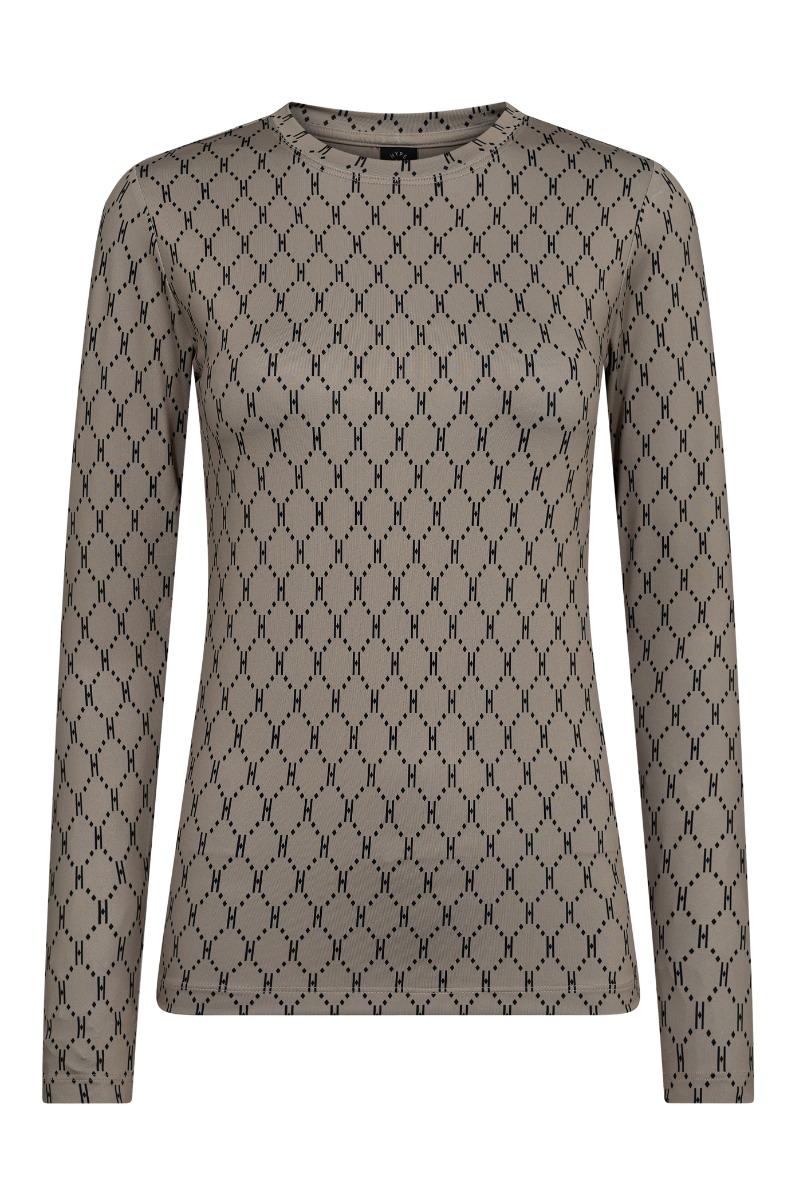 Bluse   Printed Blouse   Sand (levering Start Marts) fra Hype The Detail