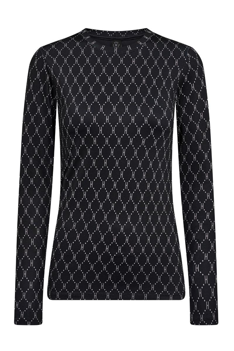 Bluse   Printed Blouse   Sort fra Hype The Detail