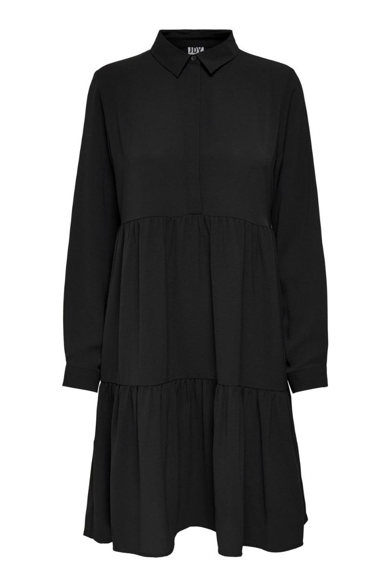 Kjole     Piper L S Shirt Dress   Black fra Jdy