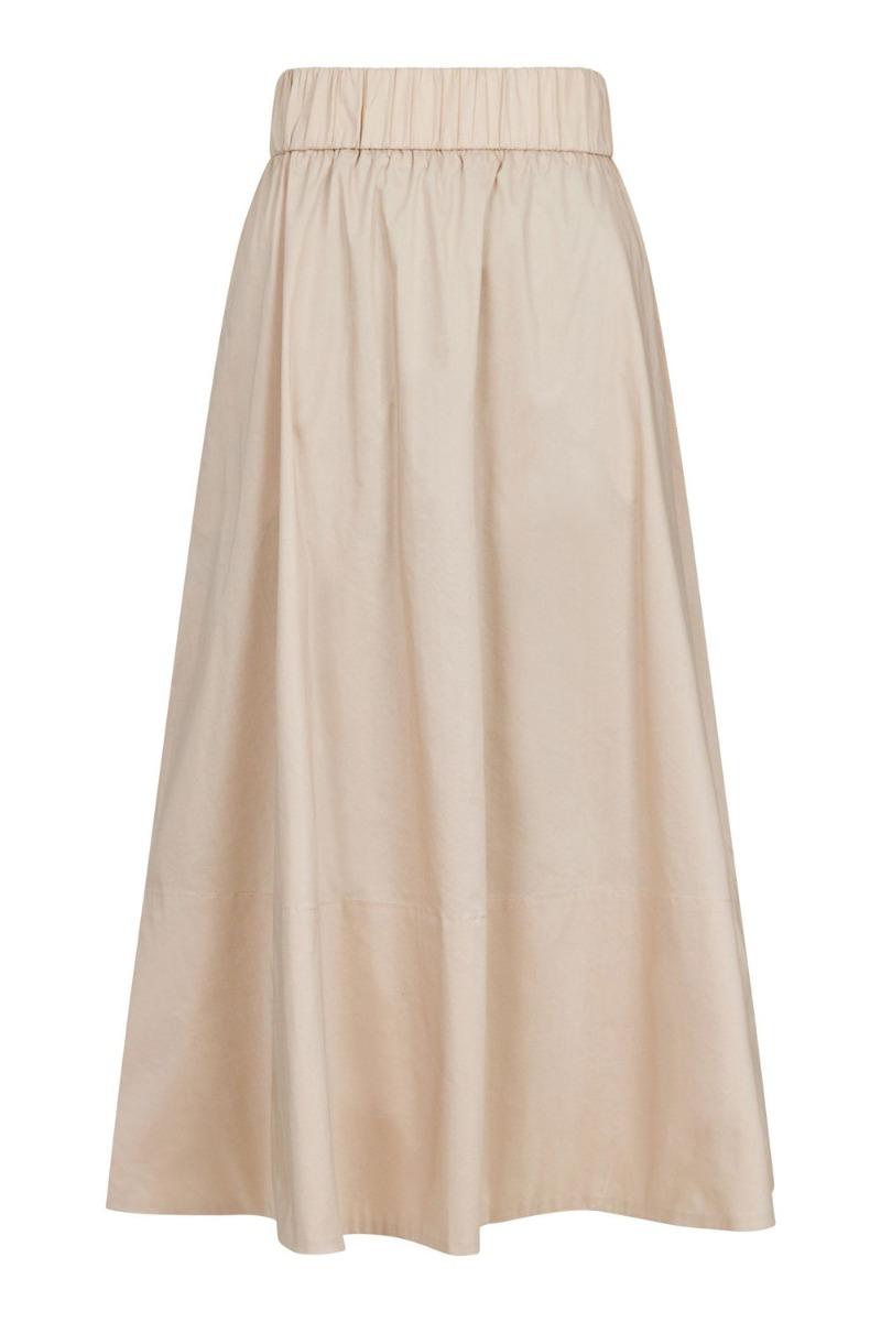 Nederdel   Yara Poplin Skirt   Dark Sand fra Neo Noir