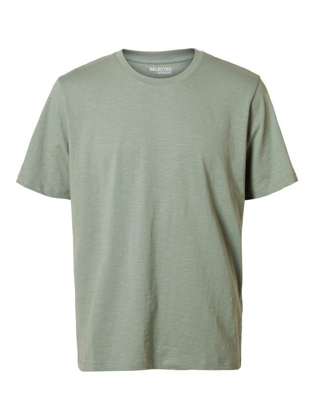 Slhaspen Slub Ss O Neck Tee Noos fra Selected