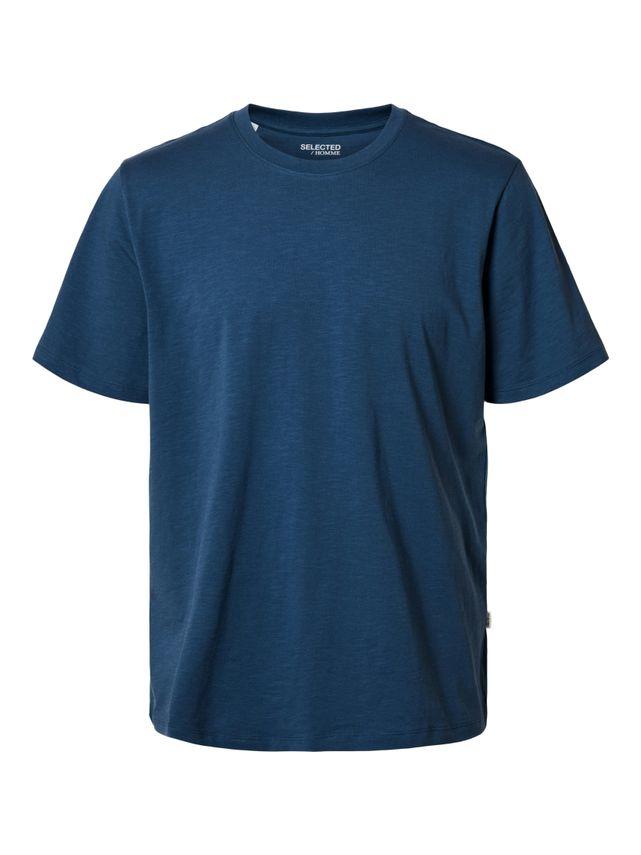 Slhaspen Slub Ss O Neck Tee Noos fra Selected